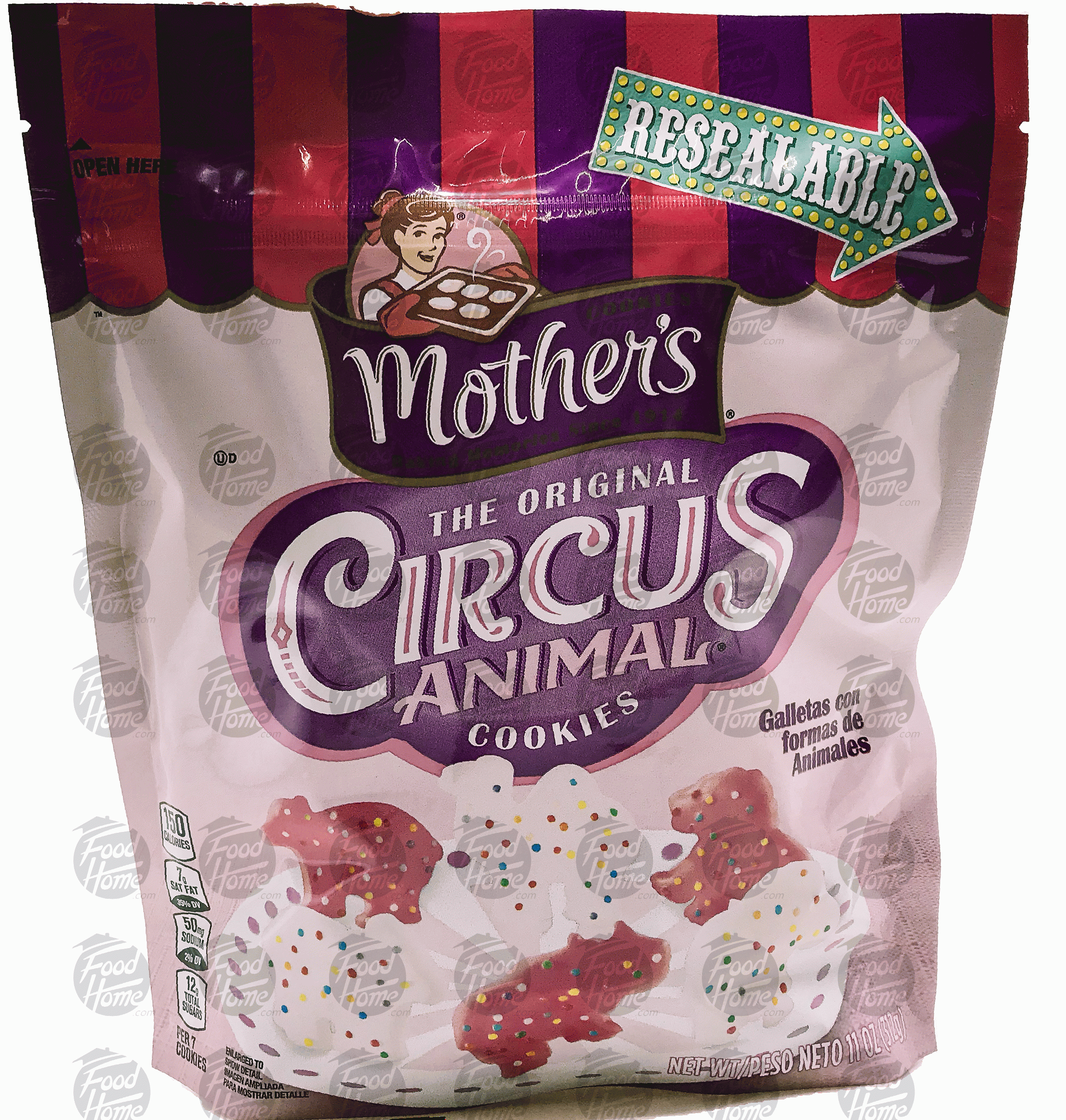 Mother's  original circus animal cookies, resealable bag Full-Size Picture